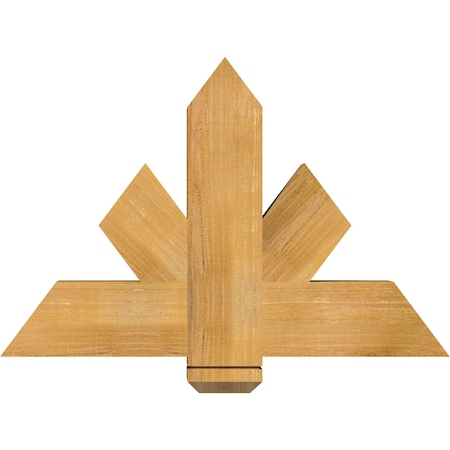 Ekena Millwork Kennewick Rough Sawn Timber Gable Bracket, Western Red Cedar, 36"W x 24"H x 4"D x 6"F, 16/12 Pitch GBW036X24X0406KEN00RWR